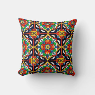 Almofada Azulejo mexicano Talavera Terracotta n.o 5