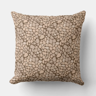 Almofada Azulejo mosaico Bege Marrom padrão abstrato