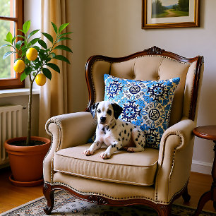 Almofada 💙 Azulejos azuis impressionantes