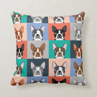 Almofada Azulejos Boston Terrier - travesseiro boston terri