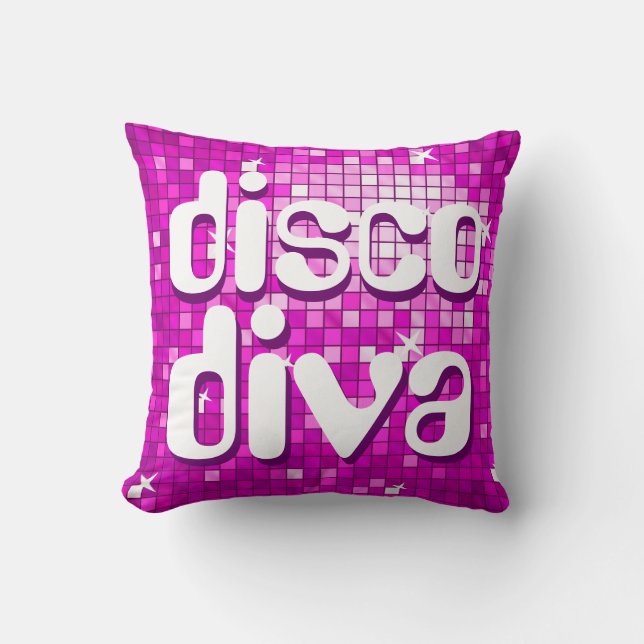 Almofada Azulejos Disco travesseiro decorativo "disco diva" (Frente)