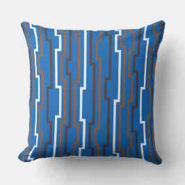 Almofada Azure Blue Zig Zag Throw Pillow