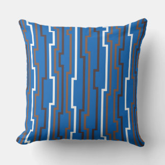 Almofada Azure Blue Zig Zag Throw Pillow