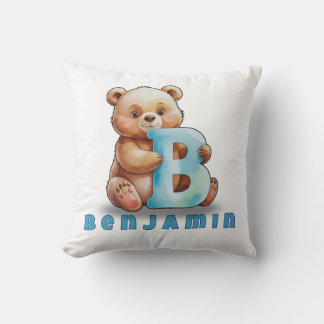 Almofada B is for Bear – Personalized Baby Pillow