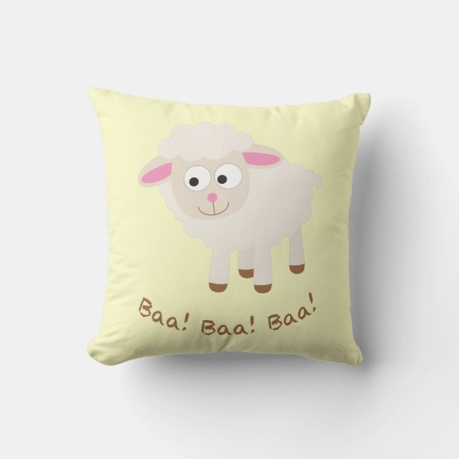 Almofada Baa! Baa! Baa! Lâmpada Pequena (Frente)