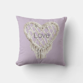 Almofada Babado de Coração Branco Lavanda