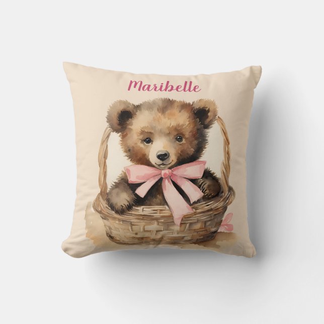 Almofada Baby Bear Girl Personalizada (Frente)