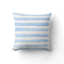 Baby Blue e Branco Listras Horizontais Aquarela