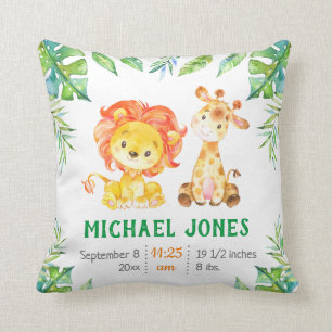 Almofada Baby Boy Personalizado Afirma Safari Verde