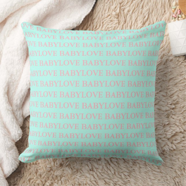Almofada BABY & CO Love Baby Mint Blue & Pink Nurseror (Cobertor)