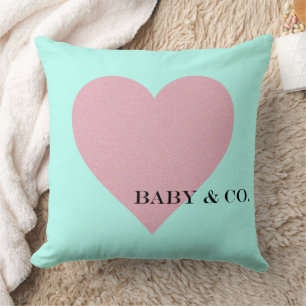 Almofada BABY & CO Personalizado Cor-de-Rosa e Casa Azul de