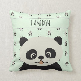 Almofada Baby Cute Panda bear Green Personalizado
