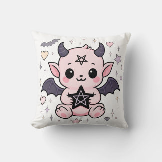 Almofada Baby Devil - Demônio Gótico Kawaii Pastel