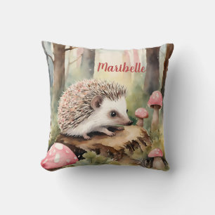 Almofada Baby Hedgehog Pink Mushroom Girls Personalizadas