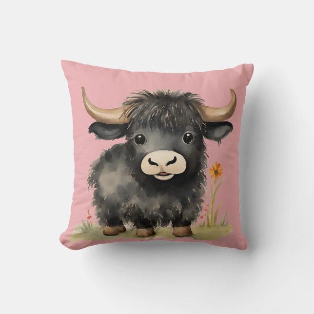 Almofada Baby Highland Cow Girls (Frente)