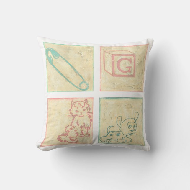 Almofada Baby Picture Blocks por Chariklia Zarris (Frente)