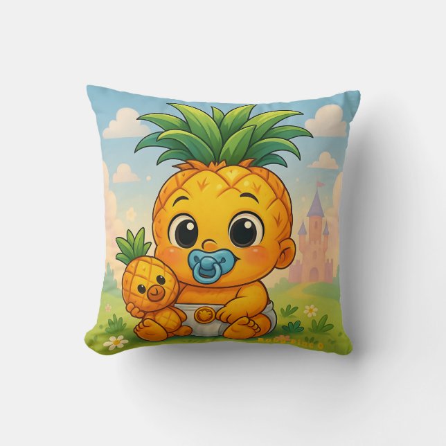 Almofada Baby Pine O — O Abacaxi Mais Fofo do Império! (Frente)