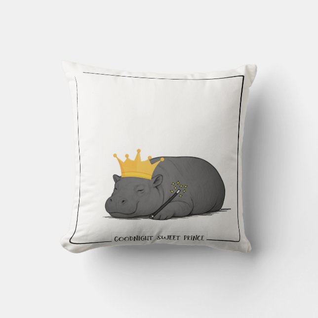 Almofada Baby Pygmy Hippo - Goodnight Sweet Prince Cushion (Frente)