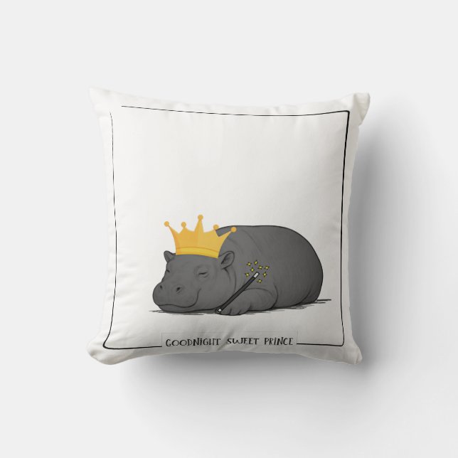 Almofada Baby Pygmy Hippo - Goodnight Sweet Prince Cushion (Frente)