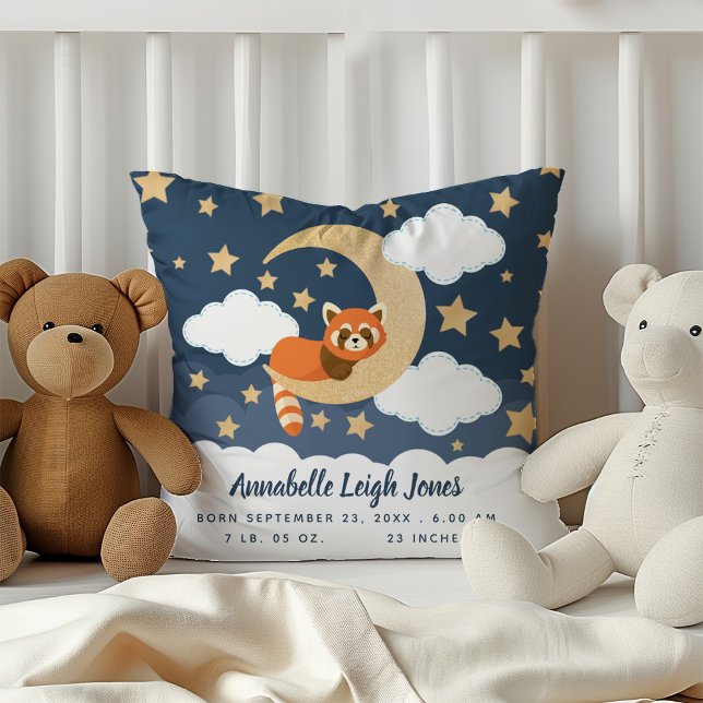 Almofada Baby Red Panda Moon Nursery (Criador carregado)