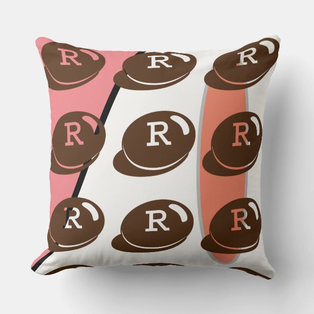 Almofada Baby RoomCUTE_PINK_WHITE_BLACK_CINZA RMDESIGNFLO55 (Frente)