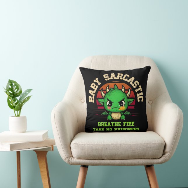 Almofada Baby Sarcastic Dragon Breathe Fire  (Cadeira)