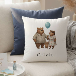 Almofada Baby Shower for Boy – Blue Balloon Teddy Bear 