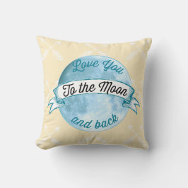 Almofada Baby Stand Te Ama Ao Padrão Da Seta Da Lua