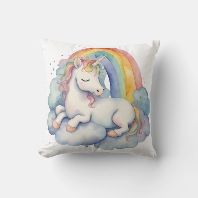 Almofada Baby Unicorn Rainbow Cloud (Frente)