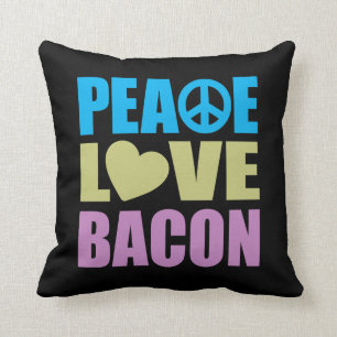 Almofada Bacon do amor da paz