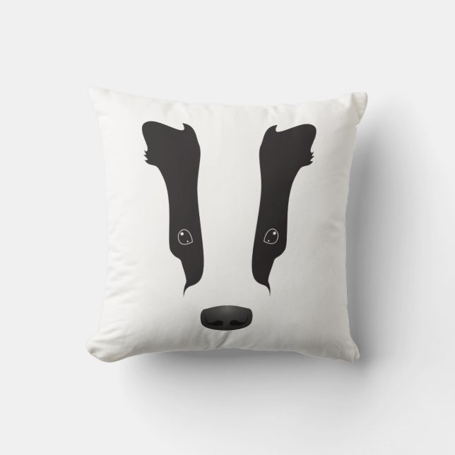 Almofada Badger Face Silhouette (Frente)