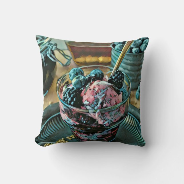 Almofada Bagaço de sorvete com baga (Frente)