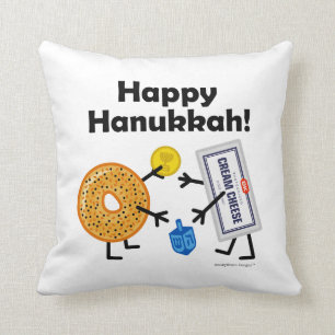 Almofada Bagel & queijo creme - Hanukkah feliz!