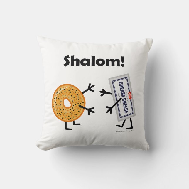 Almofada Bagel & queijo creme - Shalom! (Frente)