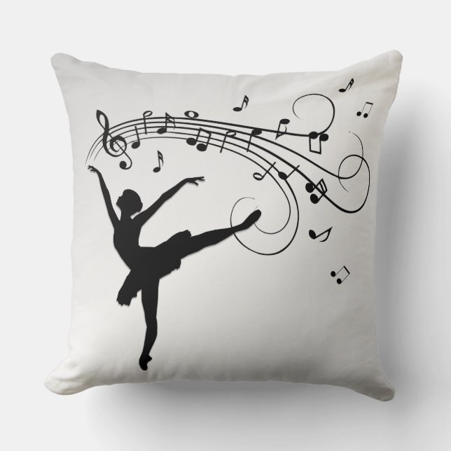 Almofada Bailarina Dançando com Música (Frente)