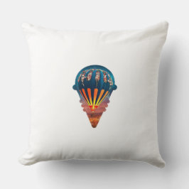 Almofada balão-avião entre os campos Travesseiro decorativo