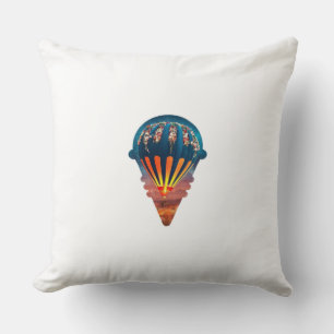 Almofada balão-avião entre os campos Travesseiro decorativo