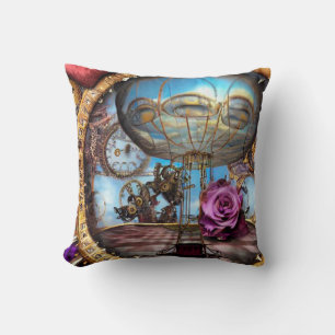 Almofada Balão de Ar Quente do Surreal Steampunk