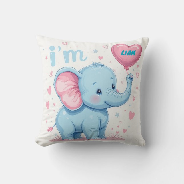 Almofada Balão de Elefante Bebê (Frente)