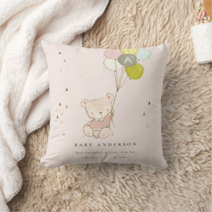 Almofada Balão de Urso Escamudo Cinto Balão de Girly Monogr