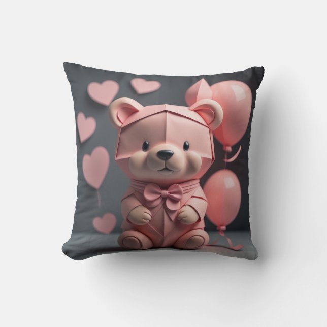Almofada Balão de Urso Rosa (Frente)
