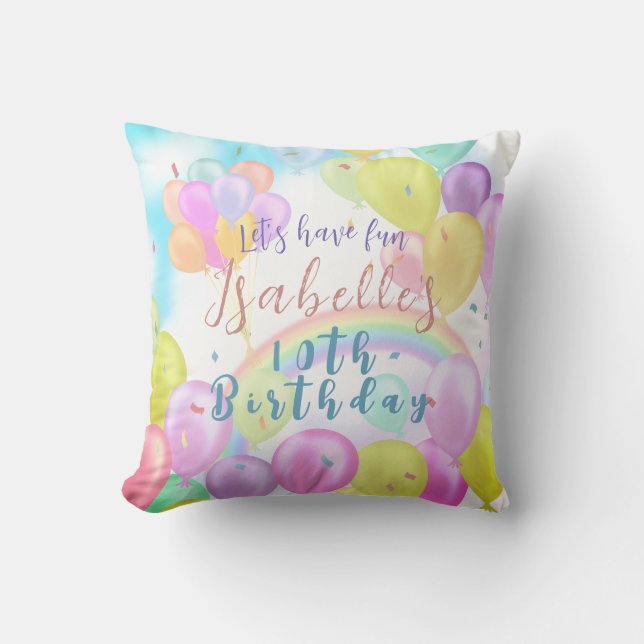 Almofada Balão Pastel Birthday (Frente)