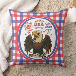 Almofada Bald Eagle com Fireworks - EUA 250 Anos 1776-2026