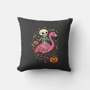 Almofada Balde de Doces de Esqueleto de Flamingo de Hallowe