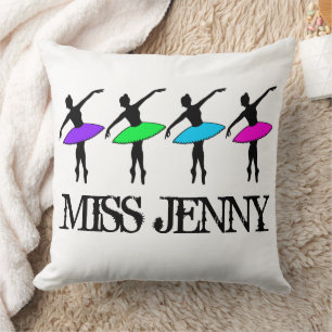 Almofada Balé personalizado Ballerina Dance Teacher Pointe