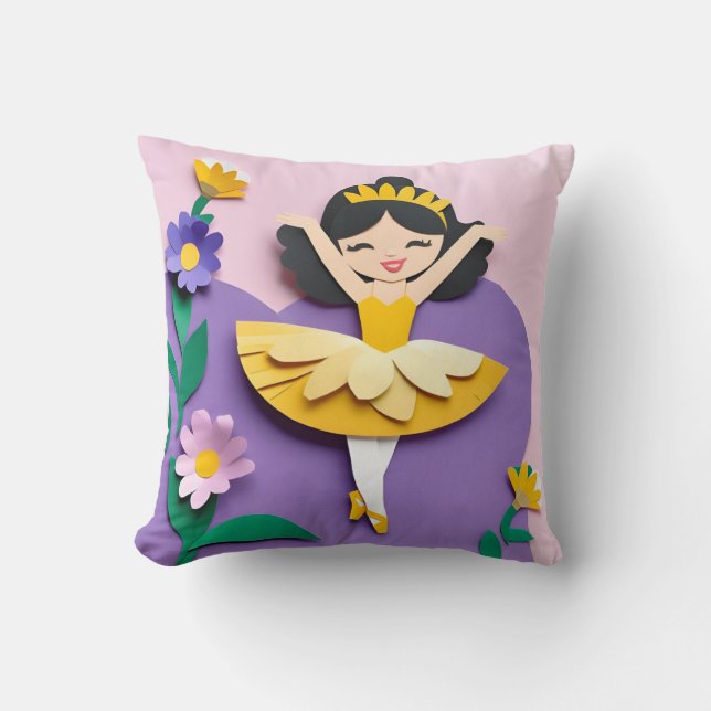 Almofada Balé Princesa II Travesseiro quadrado (Frente)