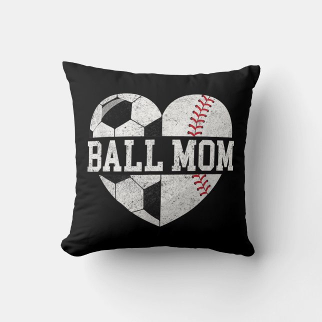 Almofada Ball Mãe, Diversão De Beisebol, Mãe (Frente)