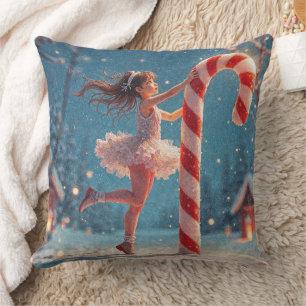 Almofada Ballerina Anime Girl & Candy Cane Christmas
