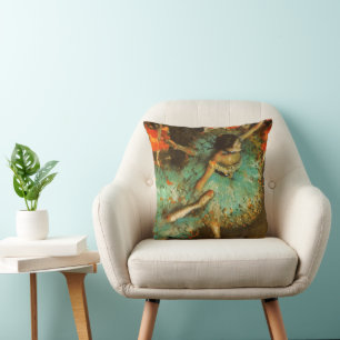 Almofada Ballerina Dance Green Dancer Edger Degas Painting