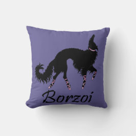 Almofada Ballet Borzoi Beleza em Preto
